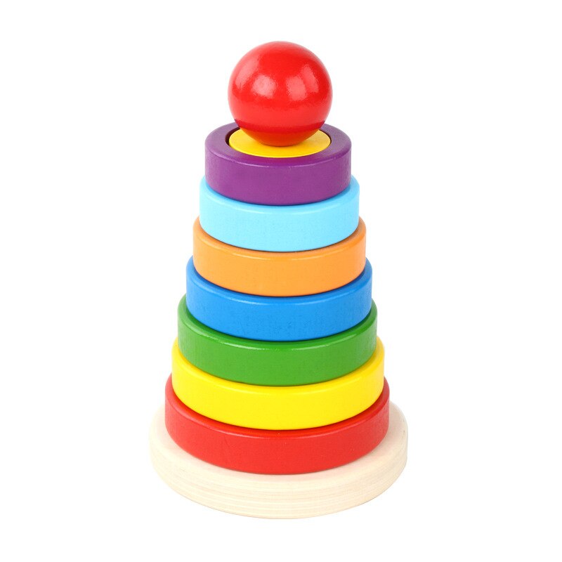 Torre Montessori de Madeira Formato Encaixe (15 peças)