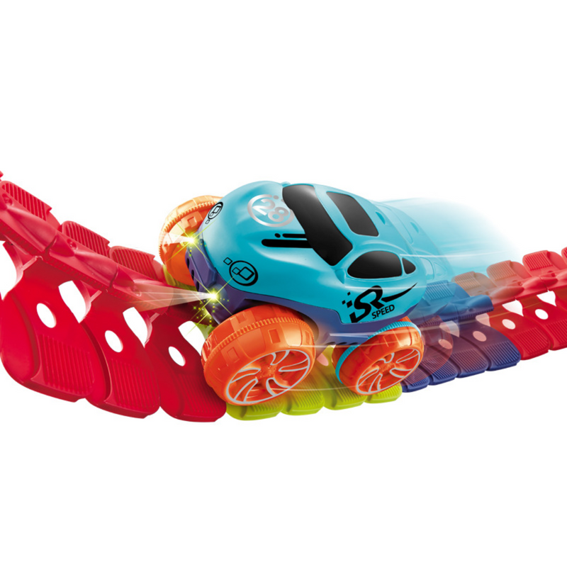 Pista de Corrida Mágica Flexível + Carrinho Elétrico