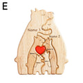 Quebra Cabeça Puzzle Madeira - Decoração Família Urso - SEM BASE