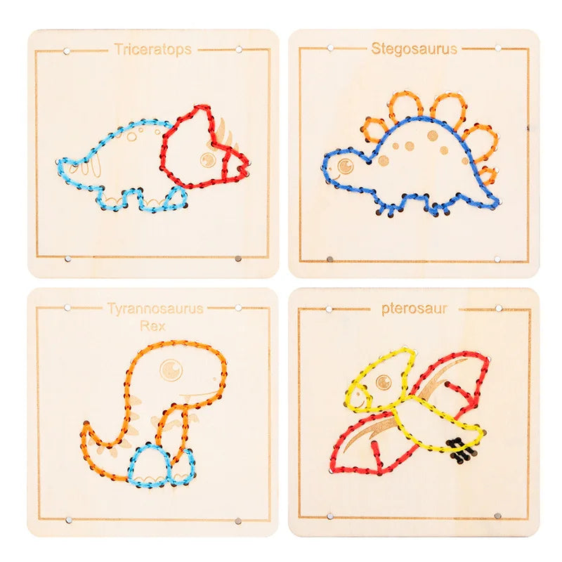 Brinquedos Montessori Jogo de Bordar para Crianças