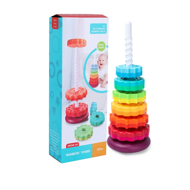 Torre Giratória de Arco-íris Infantil