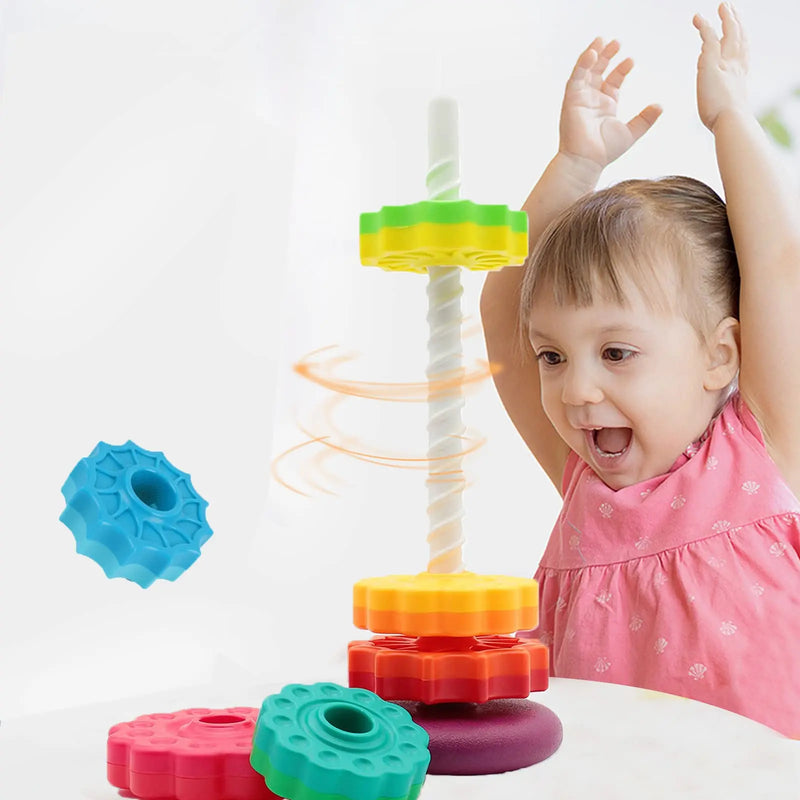 Torre Giratória de Arco-íris Infantil