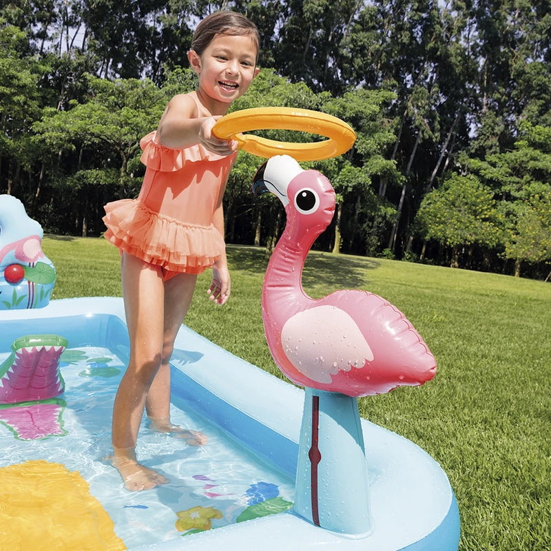 Piscina Playground Infantil Aventura na Floresta 493 Litros Mais 57 Litros Intex
