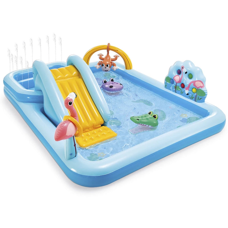 Piscina Playground Infantil Aventura na Floresta 493 Litros Mais 57 Litros Intex