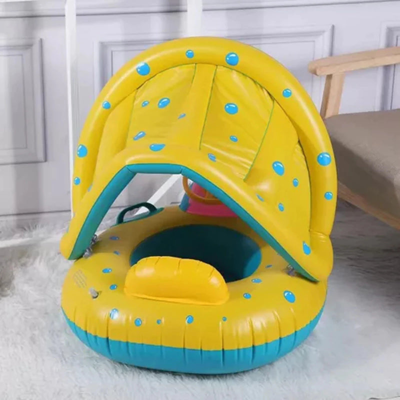 Boia Bote Inflavel Protecao UV Para Bebe/Infantil Carrinho Com Cobertura